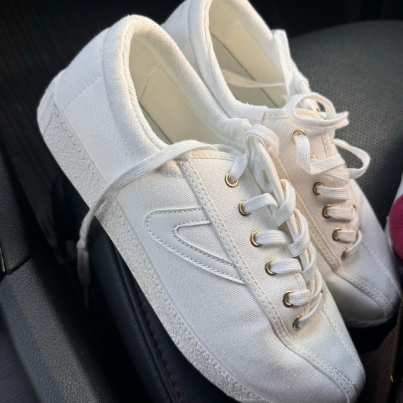 Tretorn J Crew Women's White Canvas Sneakers Size 8 preppy casual - Picture 3 of 9